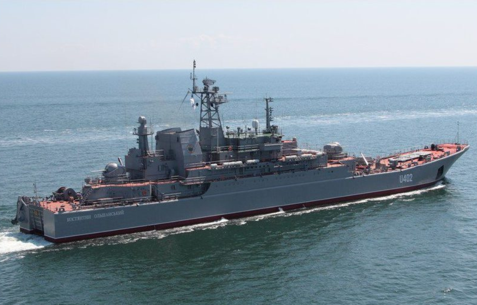 Ukraine Strikes Landing Ship Stolen By Russia During 2014 Annexation
of Crimea