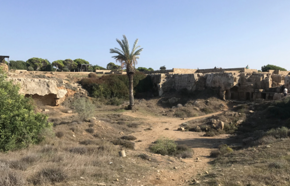 General view of the Tomb of the Kings on a sunny day