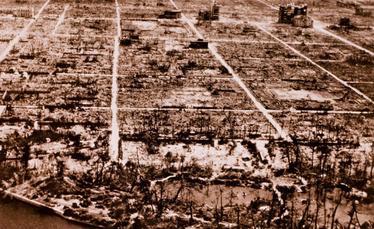 Aerial view of Hiroshima, Japan