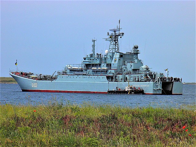Konstantin Olshansky anchored near land
