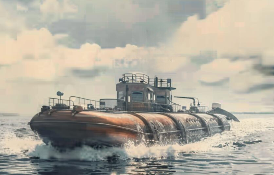 AI rendering of Phantom at sea