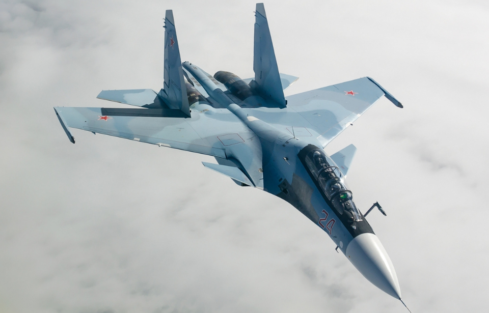 Sukhoi Su-30SM in flight