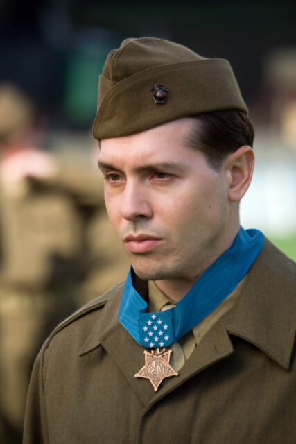 Jon Seda as John Basilone in 'The Pacific'