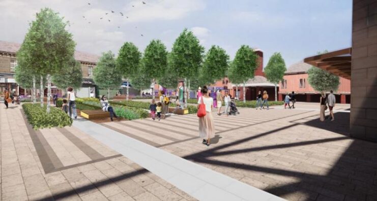 Artist's rendering of Thomas Brown Square