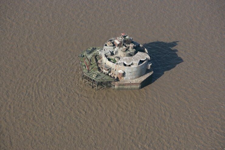 Aerial view of the Bull Sand Fort