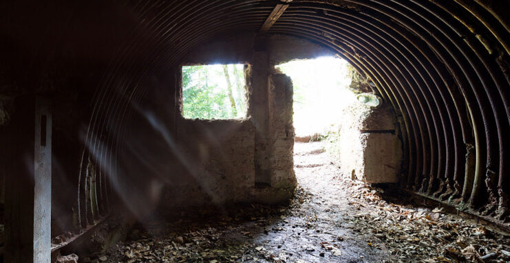 Interior of a World War I-era German command center