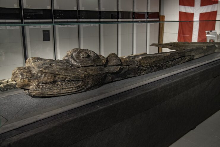 Gribshunden's figurehead on display