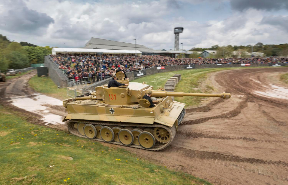 Tiger 131 driving along a dirt track