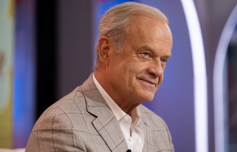 Kelsey Grammer sitting on the set of 'Today'