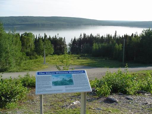 Memorial sign for Flight 1285 in Gander, Newfoundland.