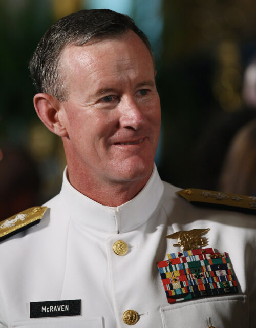 McRaven attending the Medal of Honor ceremony.
