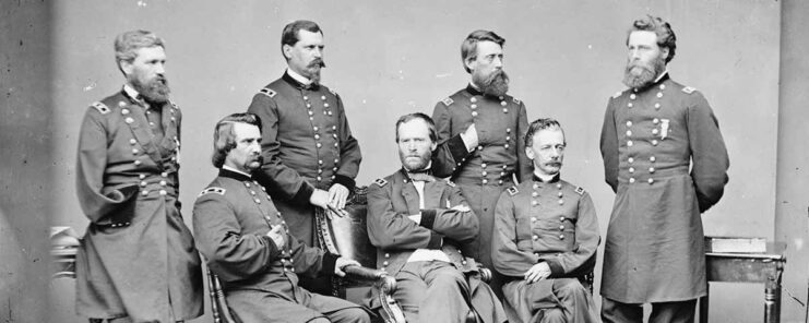 William Sherman photographed with his generals.