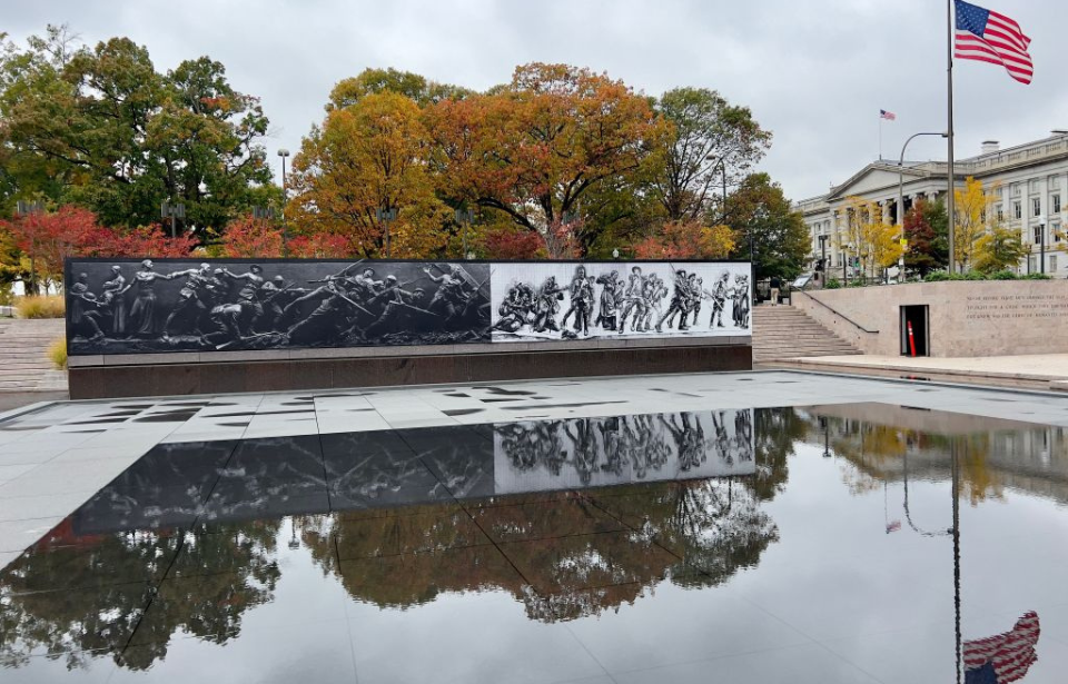 View of the area where "A Soldier's Journey" will be installed at the National World War I Memorial