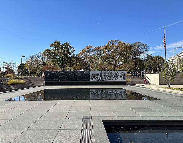 View of the area where "A Soldier's Journey" will be installed at the National World War I Memorial