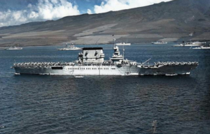 USS Lexington (CV-2) leaving port