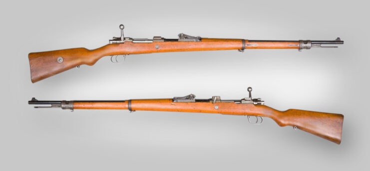 Gewehr 98s on display.