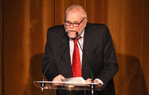 Brian Dennehy speaks onstage during The Eugene O'Neill Theater Center Honors Nathan Lane With 15th Annual Monte Cristo Award.