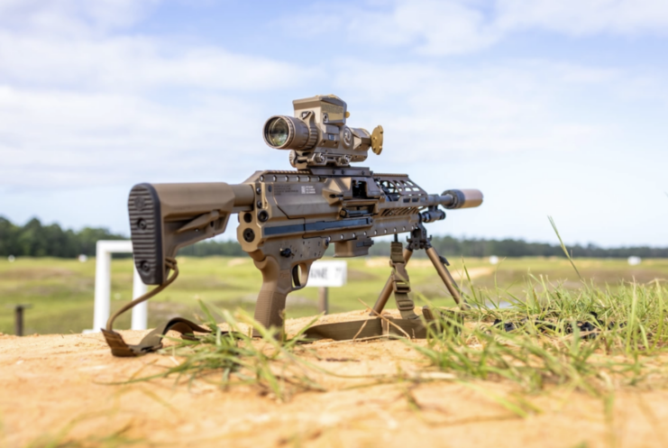 XM7 set up in a field