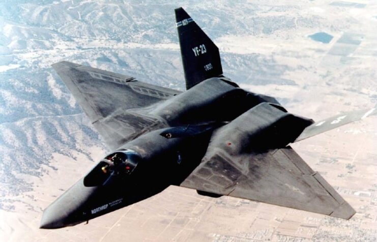 Northrop YF-23 PAV-1 in flight.