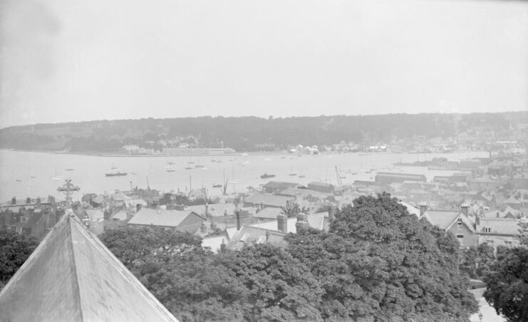 View of the coast of East Cowes, Isle of Wight