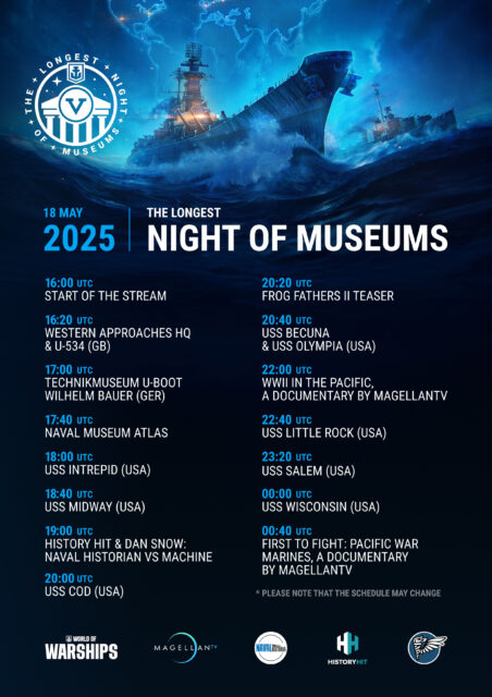 Poster showing the events taking place during 'The Longest Night of Museums'