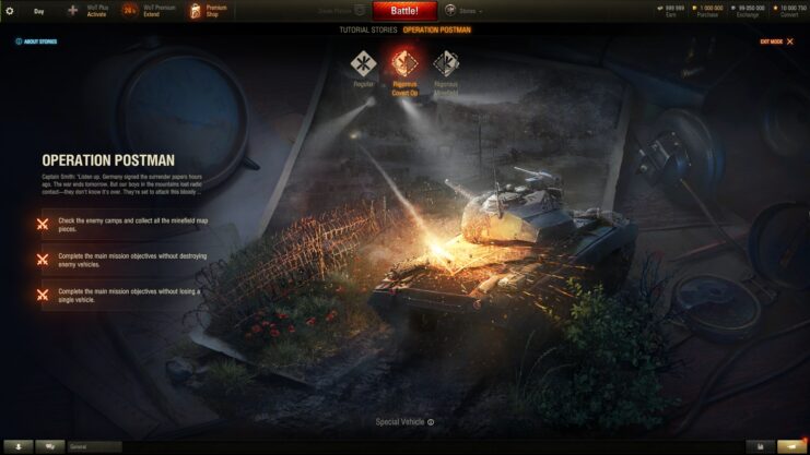 In-game play from World of Tanks