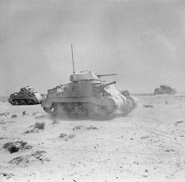 M3 Grants driving through the desert