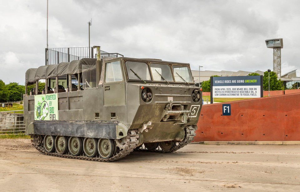 M548 being driven along a dirt path