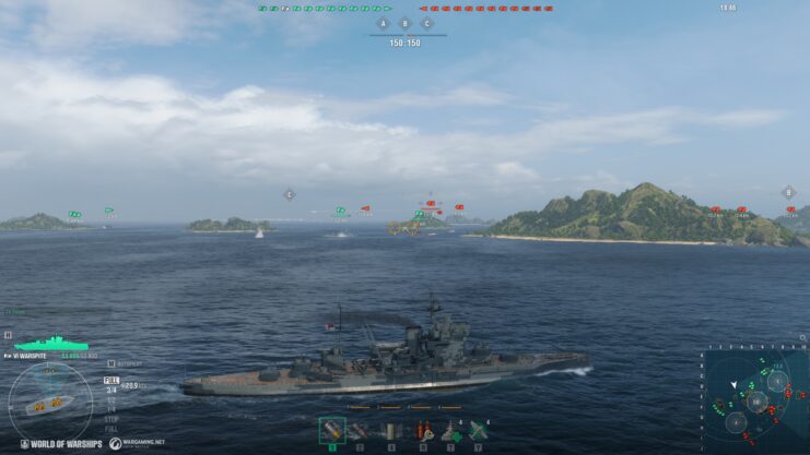 In-game play from 'World of Warships'