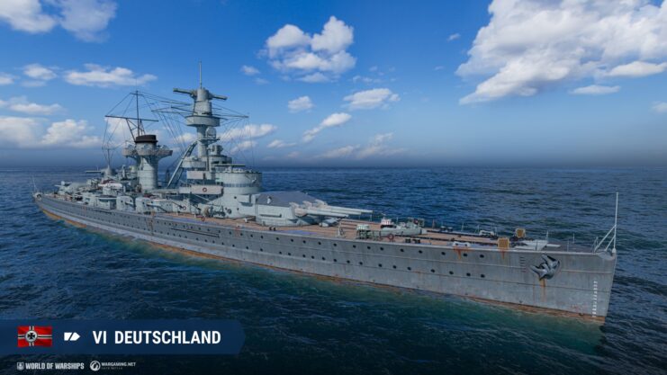 Promotional art showing Deutschland in 'World of Warships'