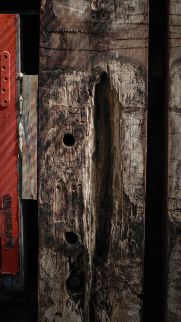 Close-up of aged timbers