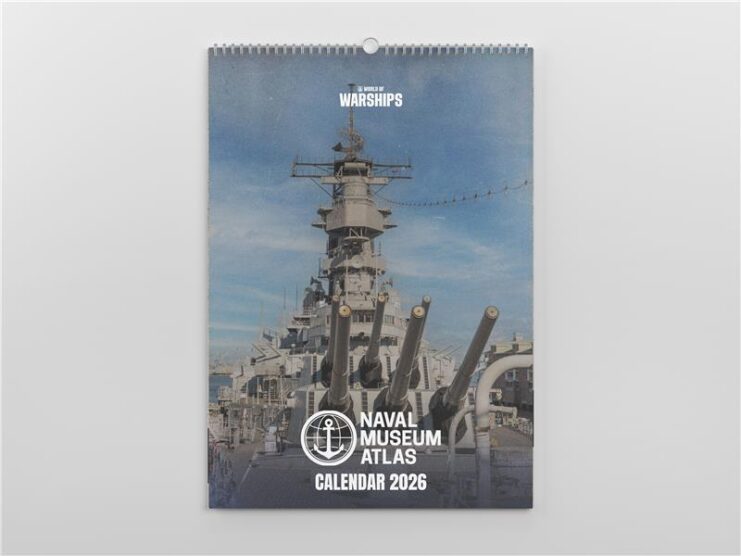 Front cover of the 2026 Naval Museum Atlas wall calendar