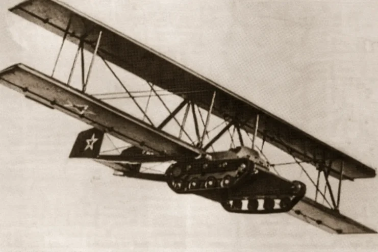 An artistic depiction of the Antonov A-40 tank