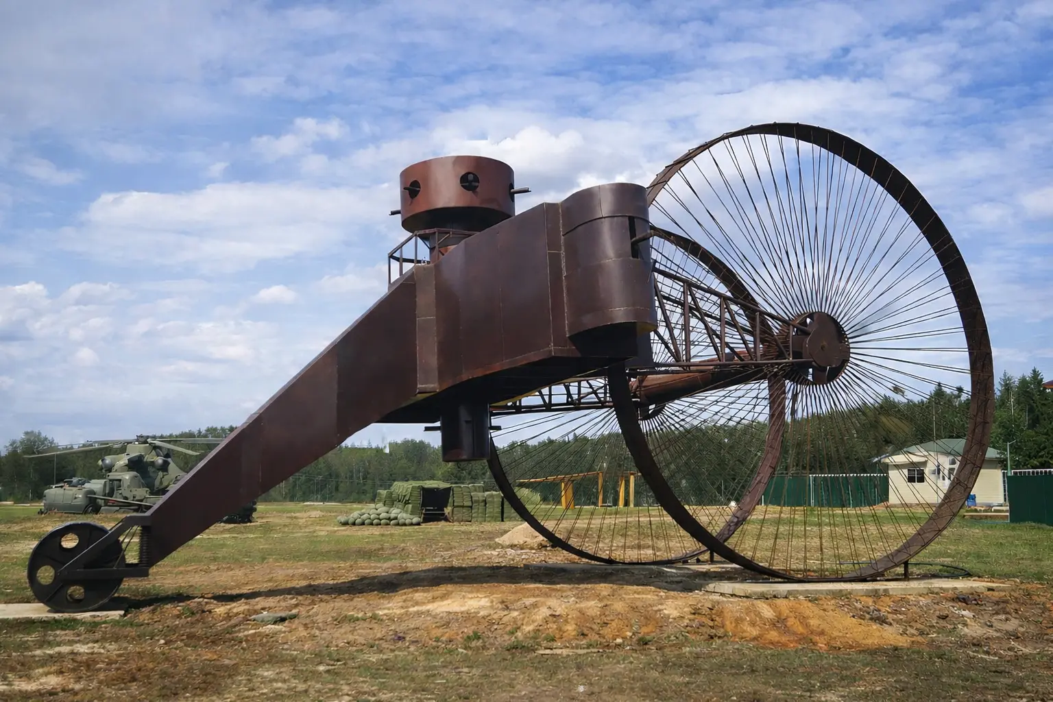 A photo of the Tsar Tank from World War 1.