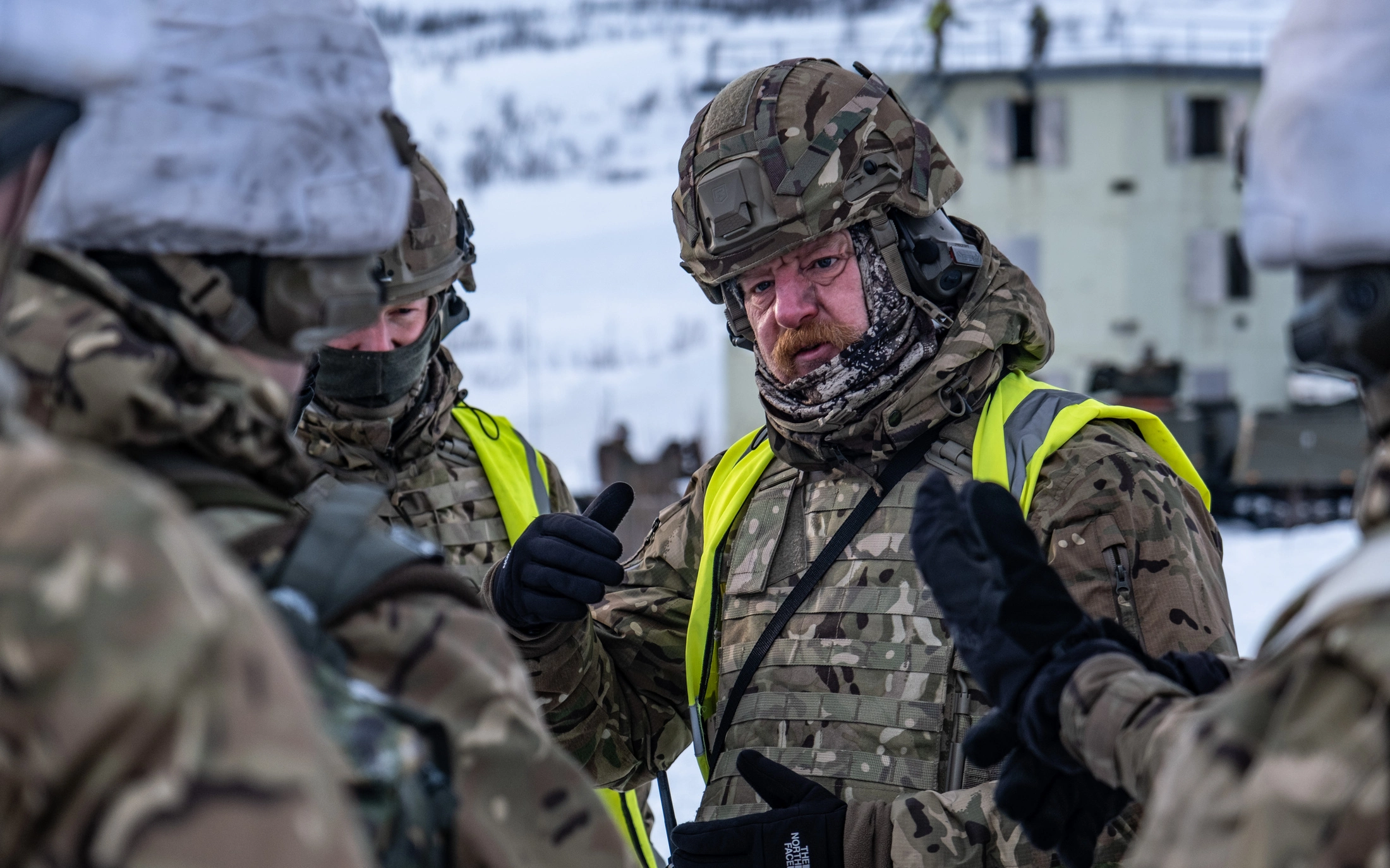 UK Royal Marines attend the winter warfare training ahead of the Cold Response 2022, near Bardufoss, Norway on March 17, 2022. UK Royal Marines, who form the UKâs Commando Forces, have been firing various weapons systems, as well as conducting long patrols and amphibious landings during preparation to take part in the bi-annual Norwegian-led exercise Cold Response 2022, which is a defensive exercise under a NATO Article 5 scenario