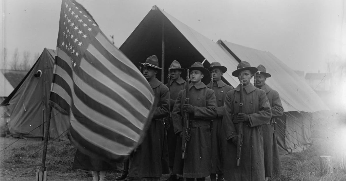 Black American soldiers, 1917.