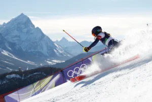 Mikaela Shiffrin of Team United States competes during the Women's Slalom Run on day twelve of the Milano Cortina 2026 Winter Olympics at Tofane Alpine Skiing Centre on February 18, 2026 in Cortina d'Ampezzo, Italy.