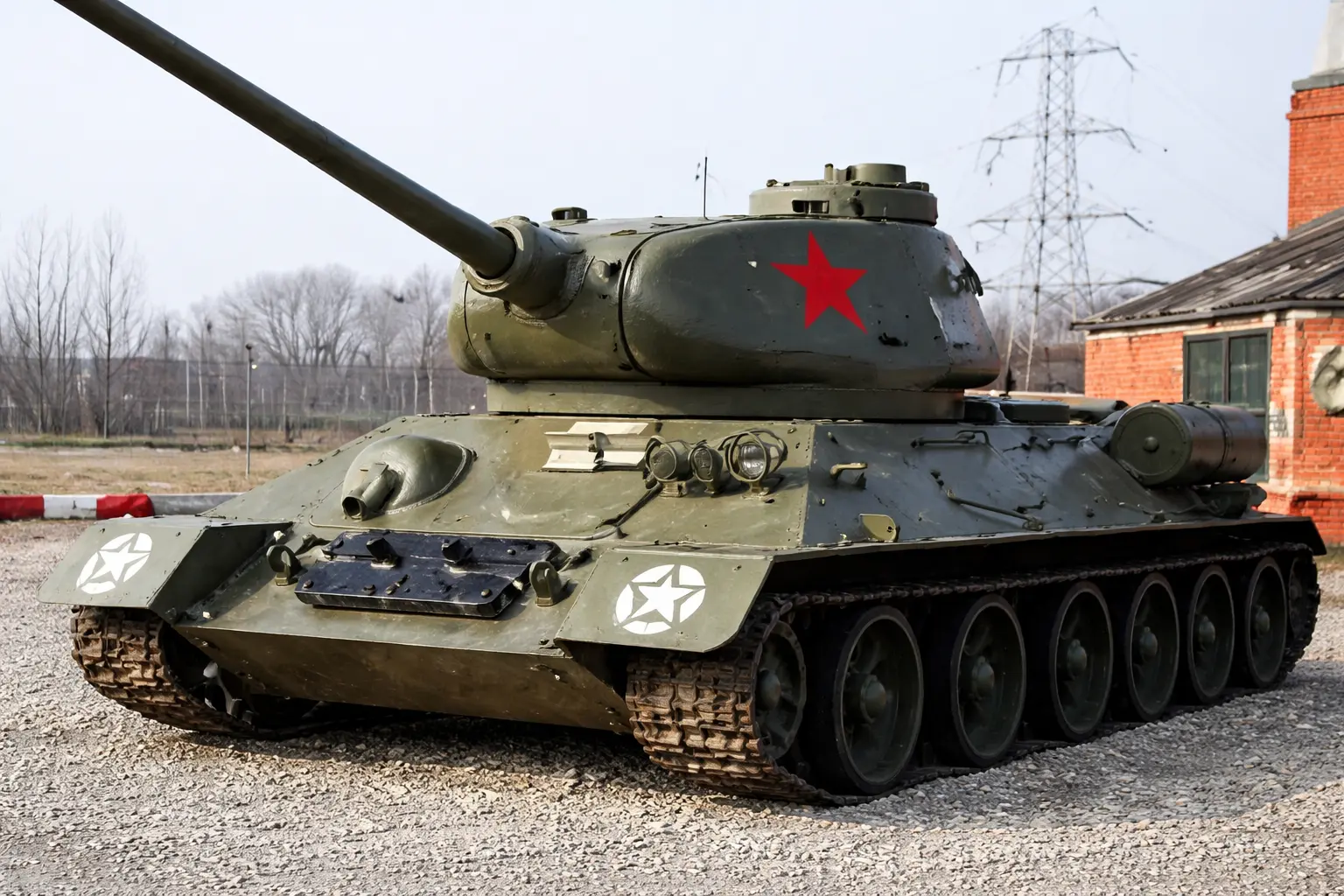 An image of a Soviet T-34 tank.