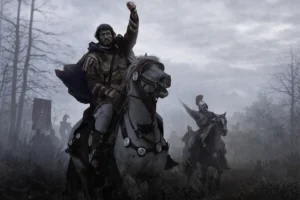 The roman Flavius Belisarius charging into battle