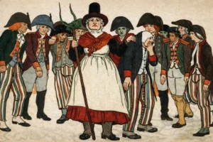 An artistic depiction of the Battle of Fishguard.