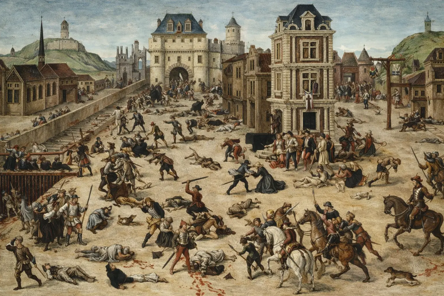 An artistic depiction of the Nika Riots.