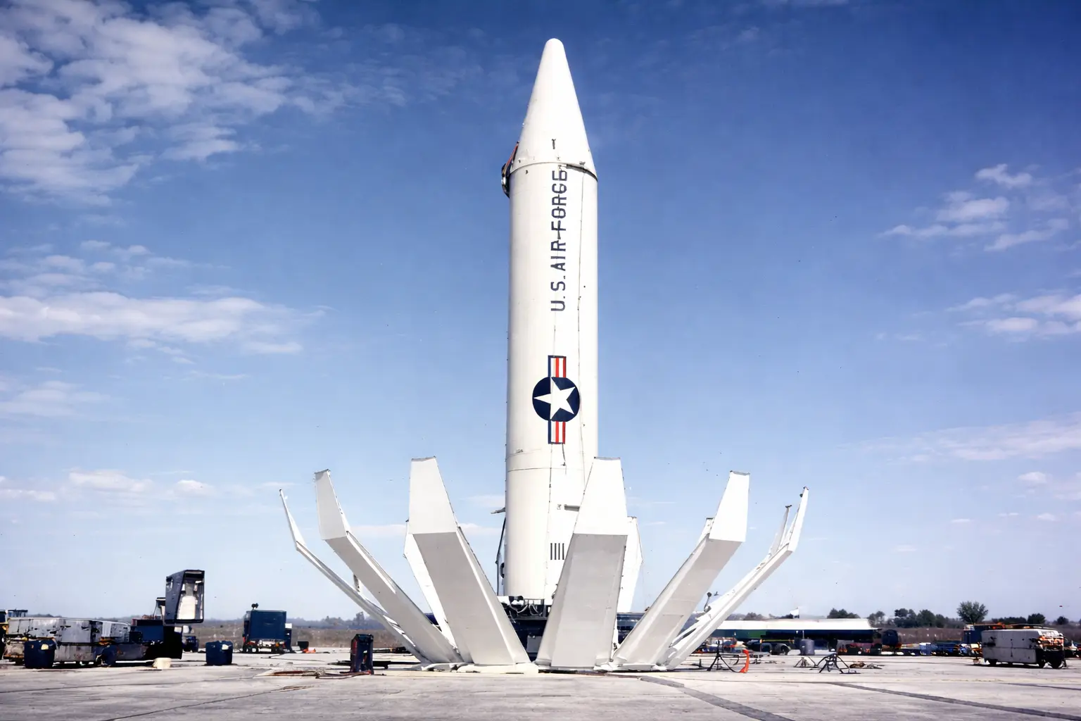 A PGM-19A Jupiter missile on its silo.