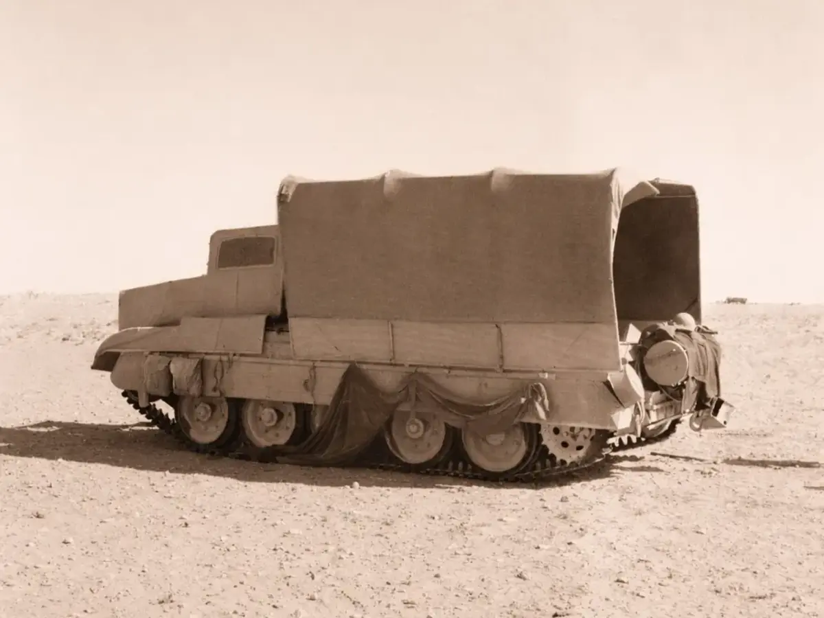 A shot of a fake truck during Operation Bertram