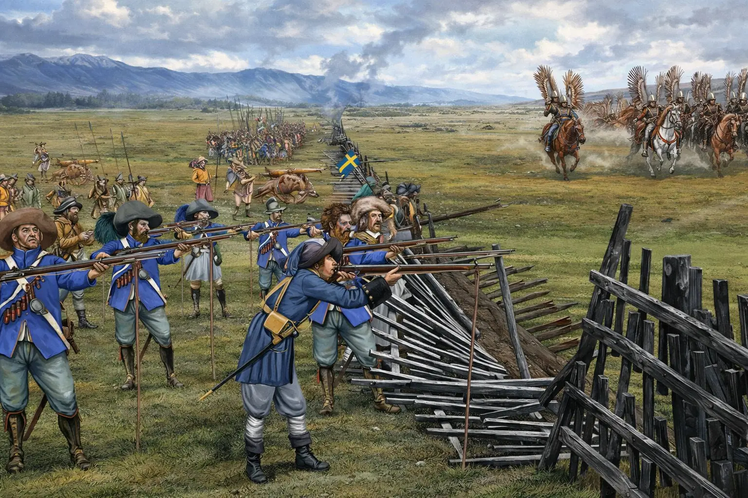 Gustavus Adolphus combating the Winged Hussars