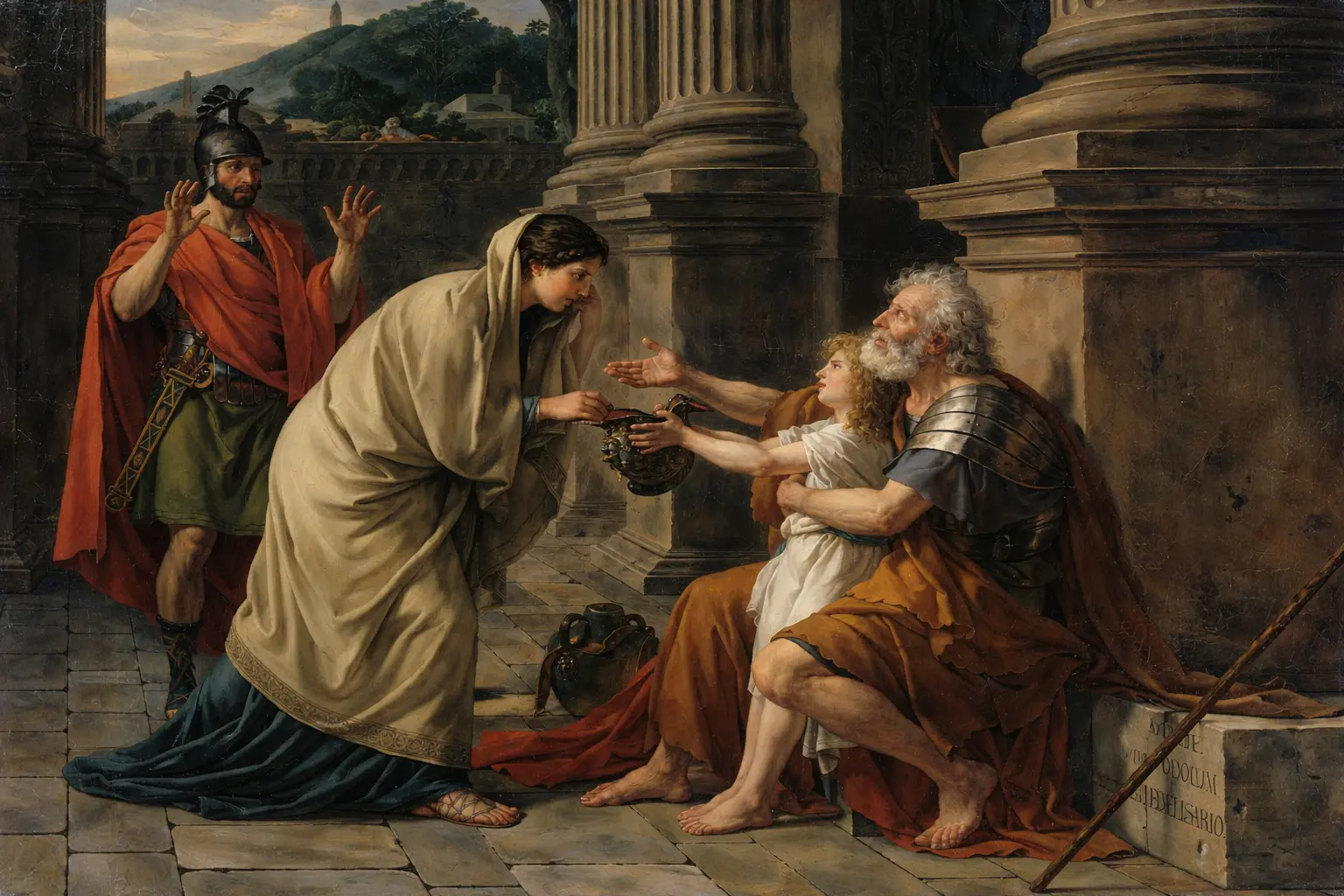 Flavius Belisarius begging for Alms in the streets of Rome.