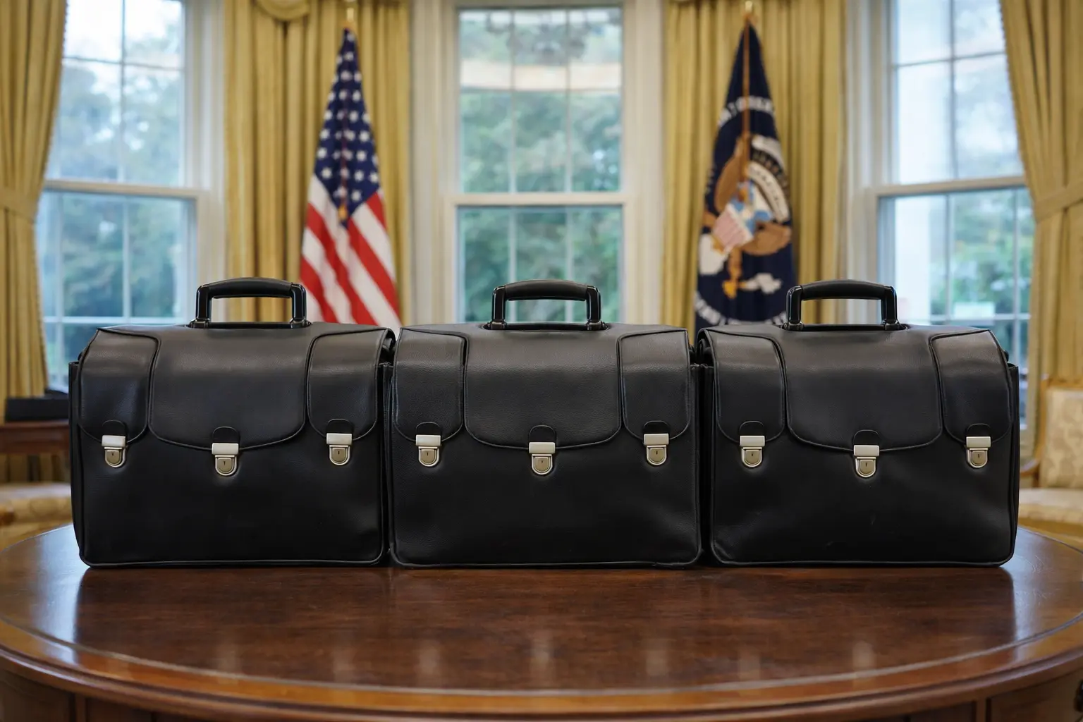 Three nuclear footballs kept in the White house.