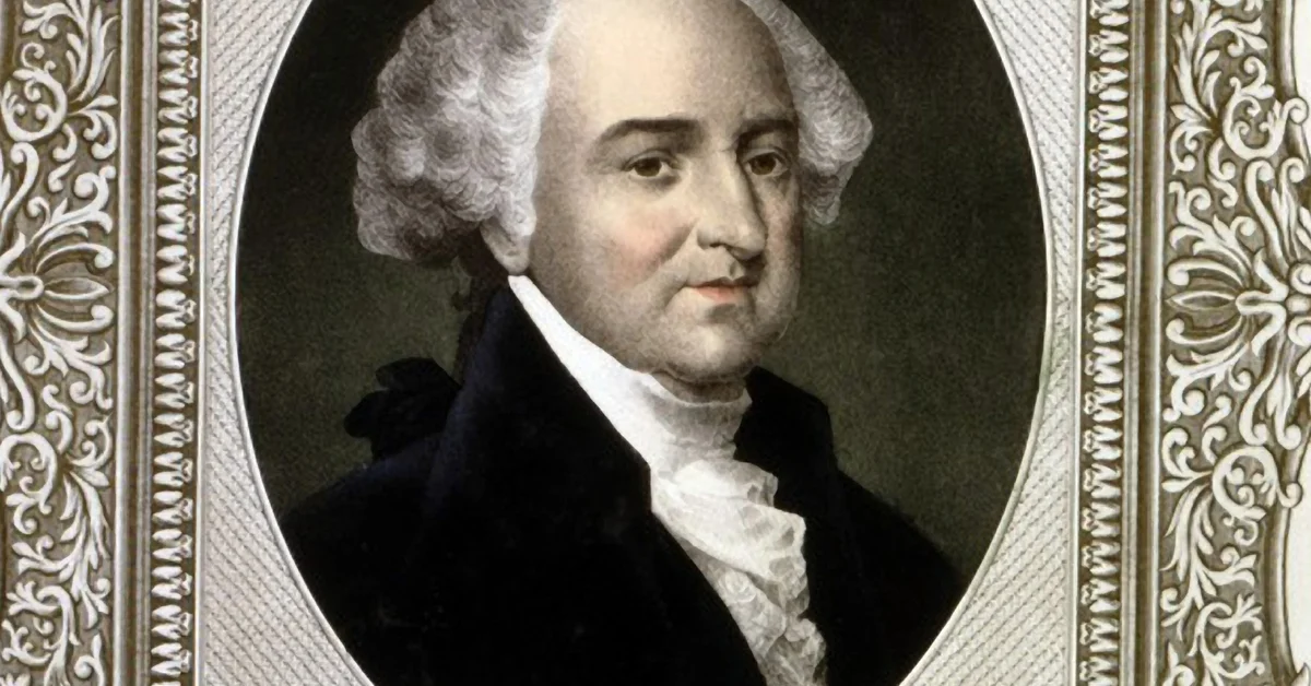 John Adams, American politician and Second President of the United States (1797-1801). 