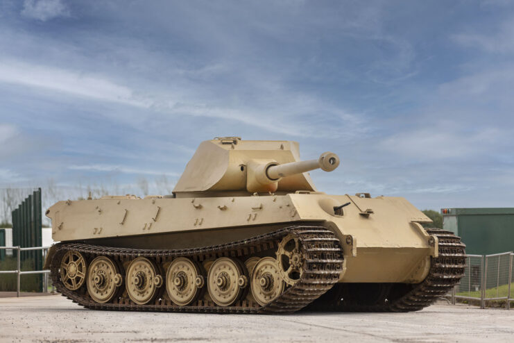 King Tiger V2 parked outside