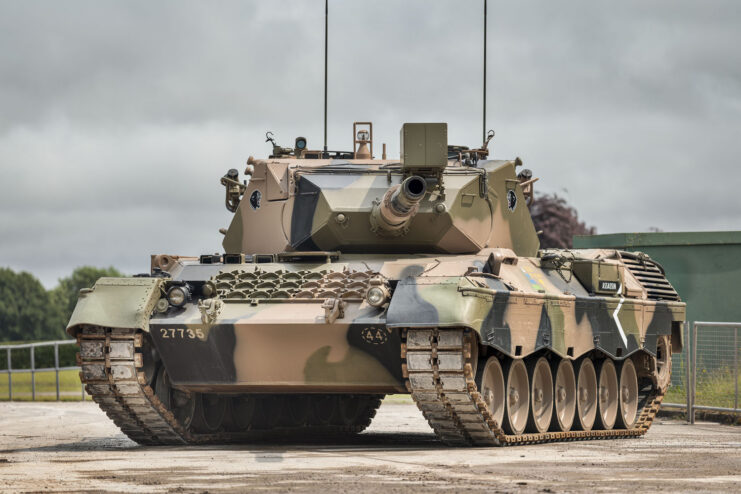 Leopard AS1 parked outside