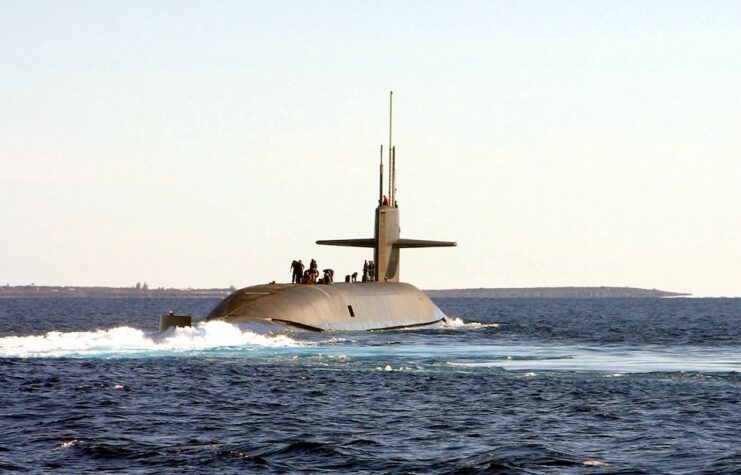 The USS Florida sails during "Giant Shadow," a Naval Sea Systems Command/Naval Submarine Forces exercise.